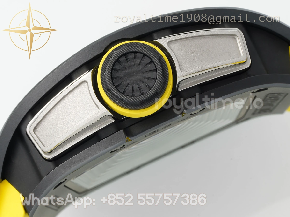 Richard Mille RM61-01 RM061 APSF Black Ceramic Green/Yellow inner Bezel on Yellow Rubber Strap Super Clone V2 RMUL2 - Image 8