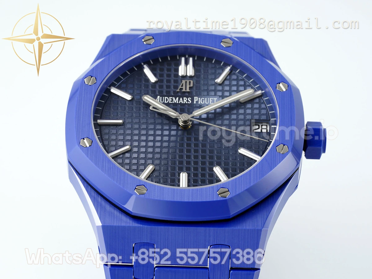 Audemars Piguet Royal Oak 15500 41mm APSF Ceramic Blue Dial Blue Ceramic Bezel SA4302 - Image 5