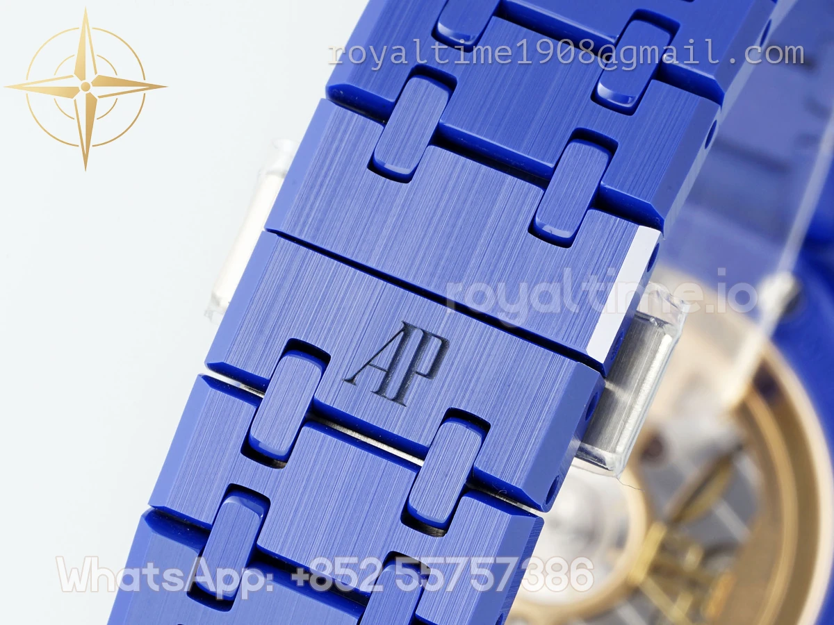 Audemars Piguet Royal Oak 15500 41mm APSF Ceramic Blue Dial Blue Ceramic Bezel SA4302 - Image 7