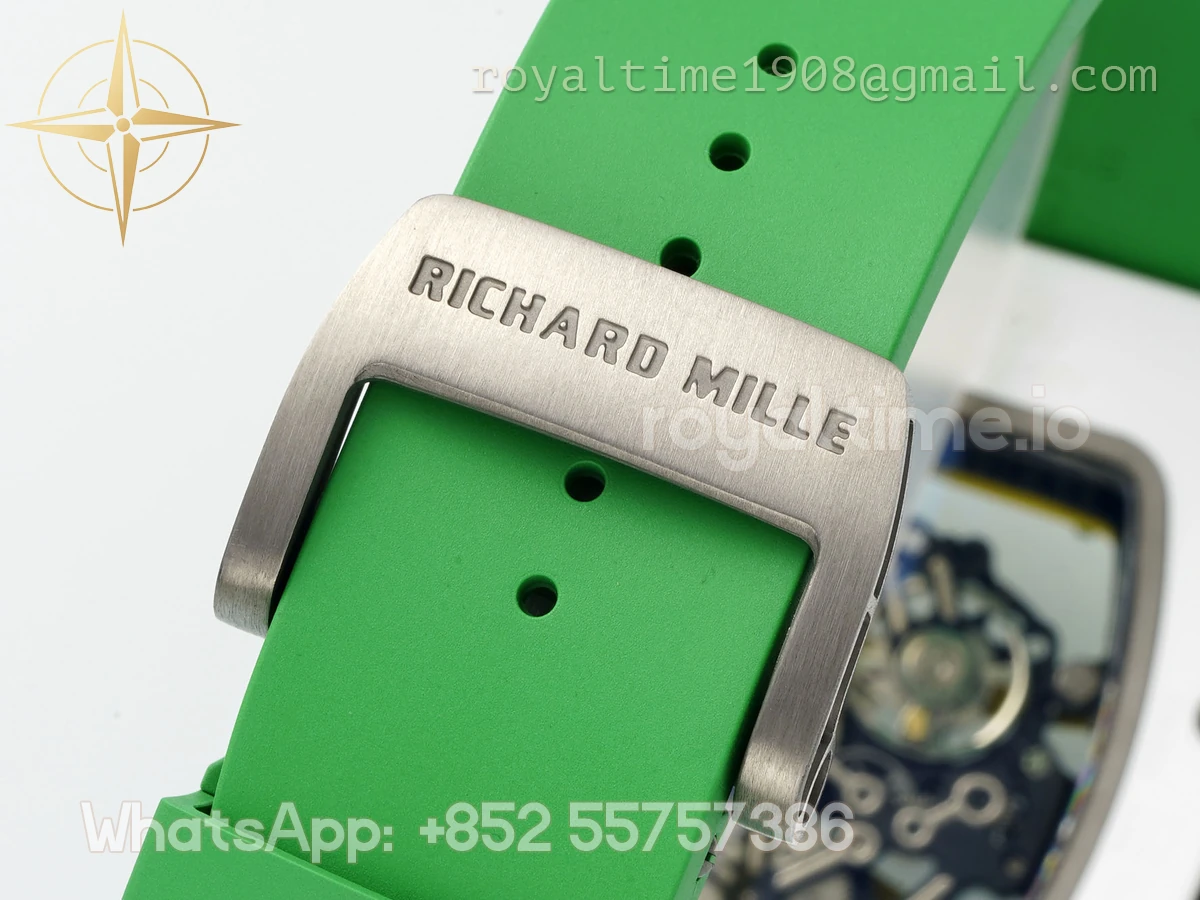 Richard Mille RM61-01 RM061 APSF White Ceramic Green/Yellow inner Bezel on Green Rubber Strap Super Clone V2 RMUL2 - Image 7