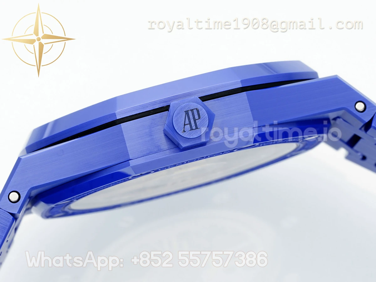 Audemars Piguet Royal Oak 15500 41mm APSF Ceramic Blue Dial Blue Ceramic Bezel SA4302 - Image 8