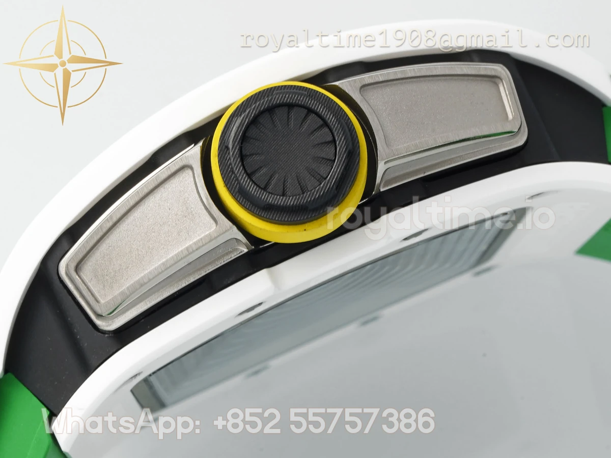 Richard Mille RM61-01 RM061 APSF White Ceramic Green/Yellow inner Bezel on Green Rubber Strap Super Clone V2 RMUL2 - Image 8