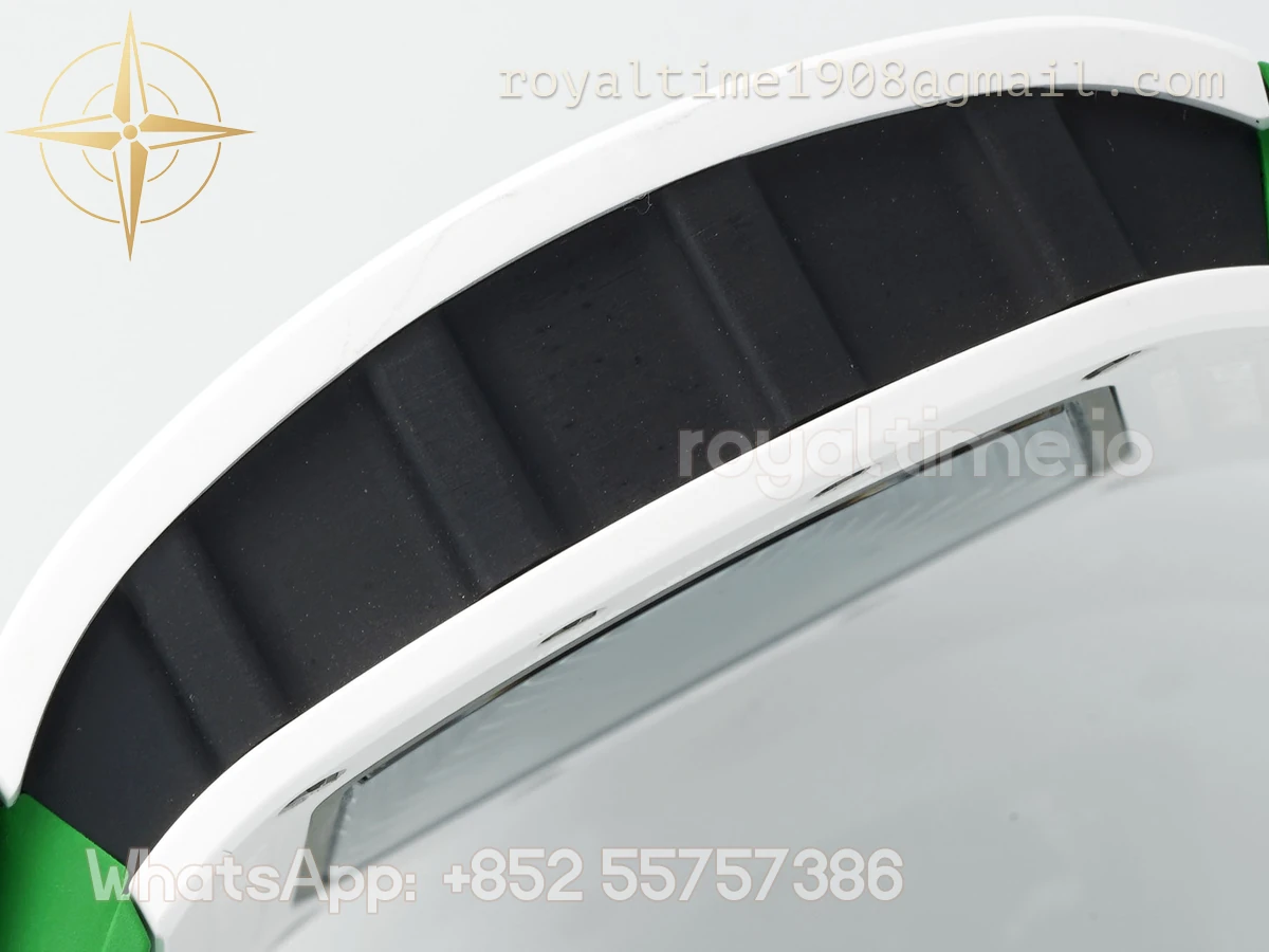 Richard Mille RM61-01 RM061 APSF White Ceramic Green/Yellow inner Bezel on Green Rubber Strap Super Clone V2 RMUL2 - Image 9