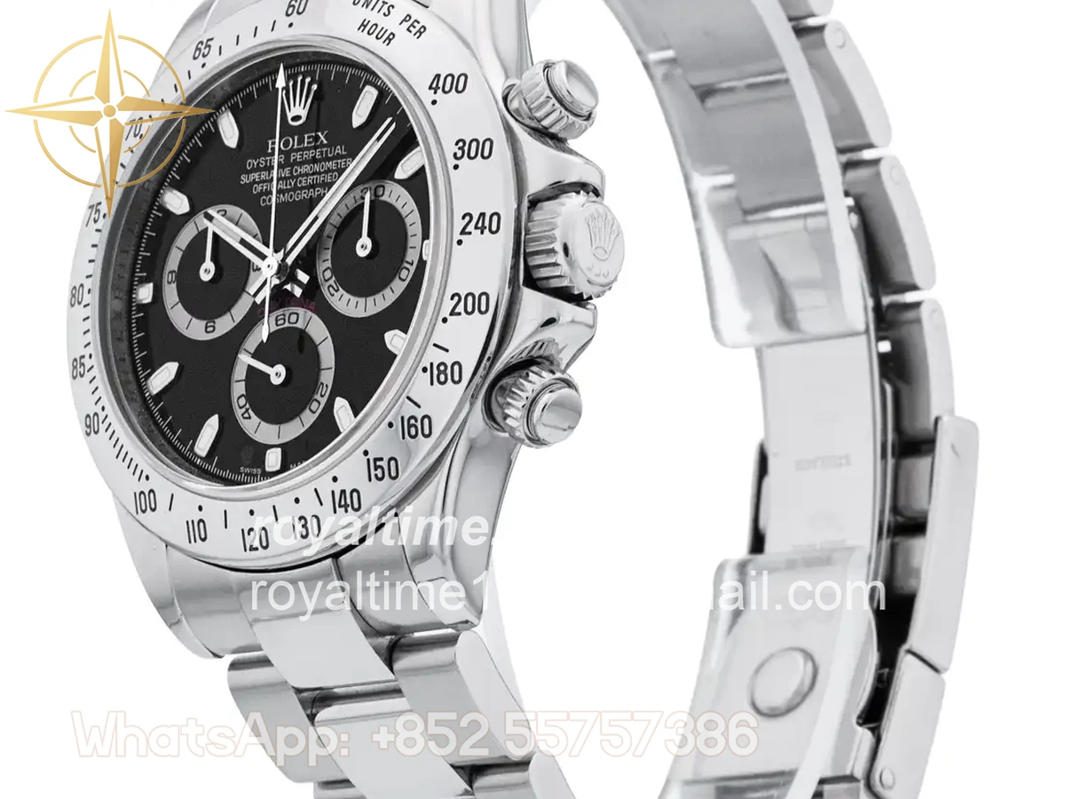Cosmograph Daytona 116520 VF 904L Stainless Steel Black Dial DD4130 - Image 2