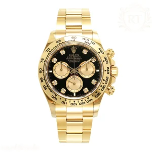 Cosmograph Daytona 126508 APSF Yellow Gold Black Dial Diamond Markers SH4131