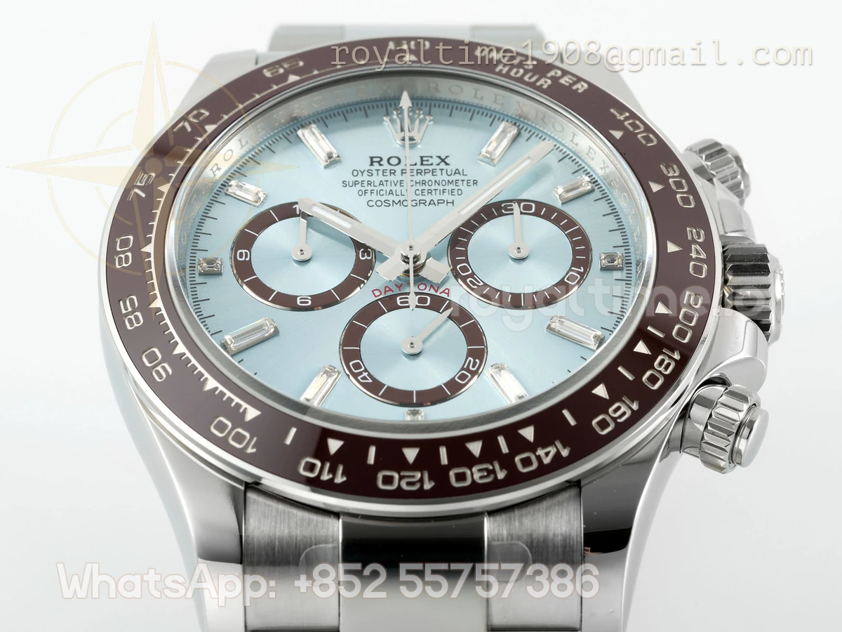 Cosmograph Daytona 126506 APSF 904L Stainless Steel Ice Blue Dial Diamond Markers SH4131 - Image 3