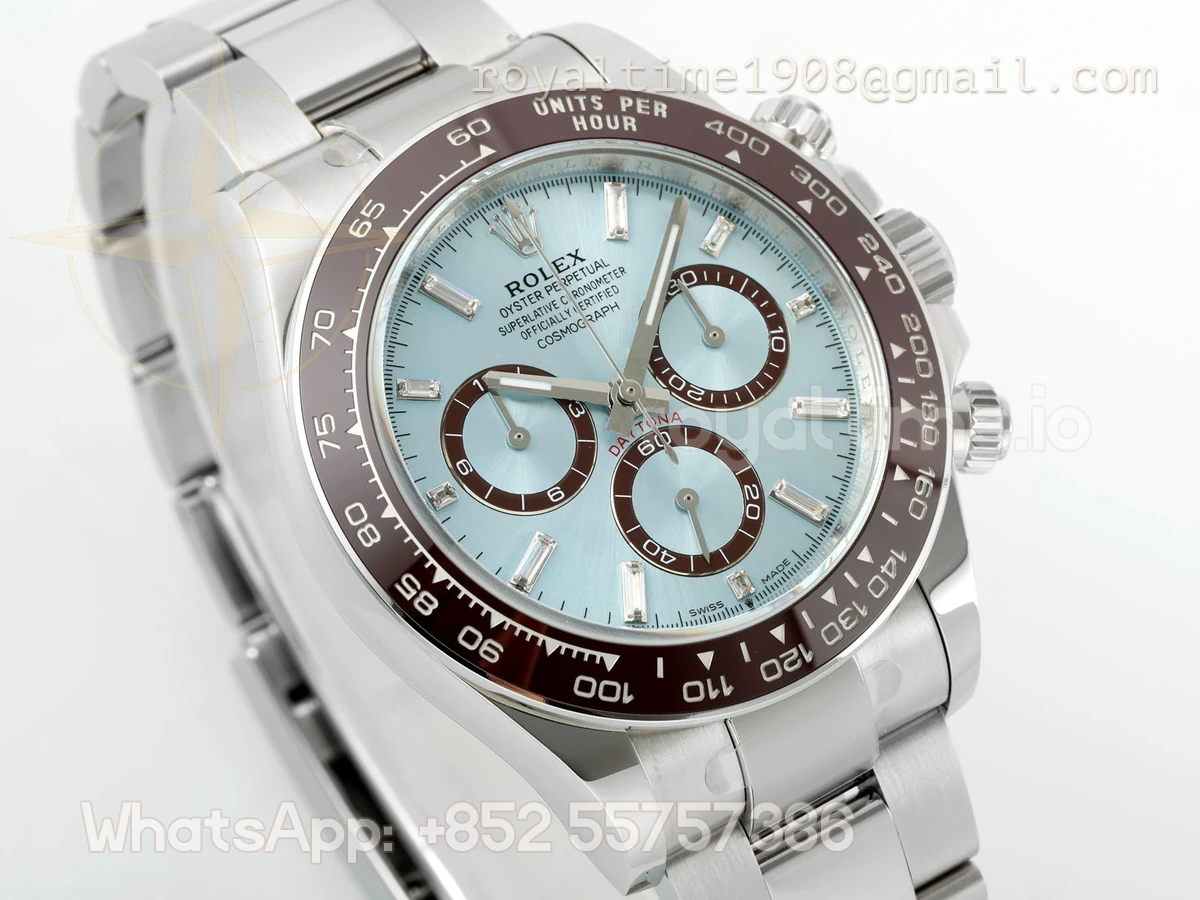 Cosmograph Daytona 126506 APSF 904L Stainless Steel Ice Blue Dial Diamond Markers SH4131 - Image 4