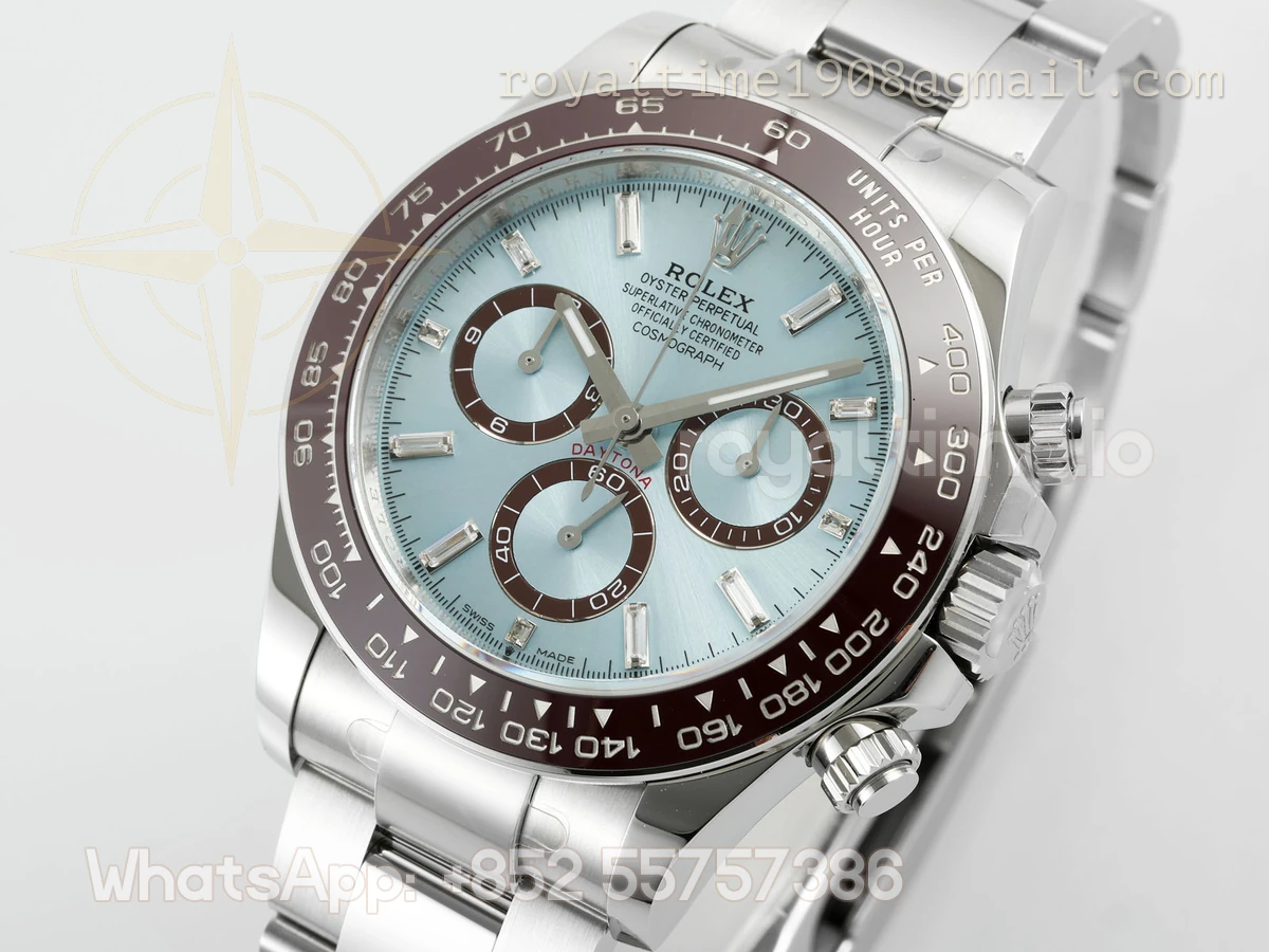 Cosmograph Daytona 126506 APSF 904L Stainless Steel Ice Blue Dial Diamond Markers SH4131 - Image 5