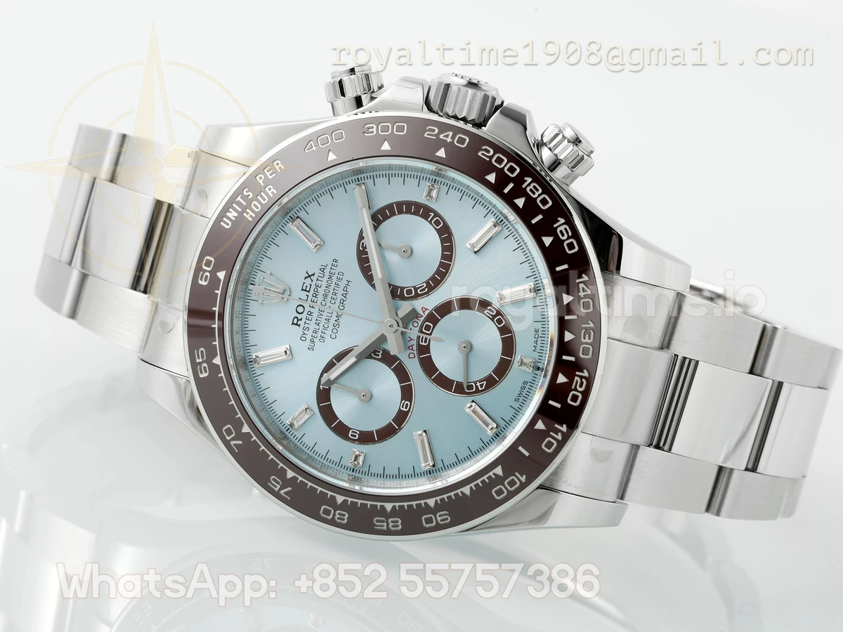 Cosmograph Daytona 126506 APSF 904L Stainless Steel Ice Blue Dial Diamond Markers SH4131 - Image 6