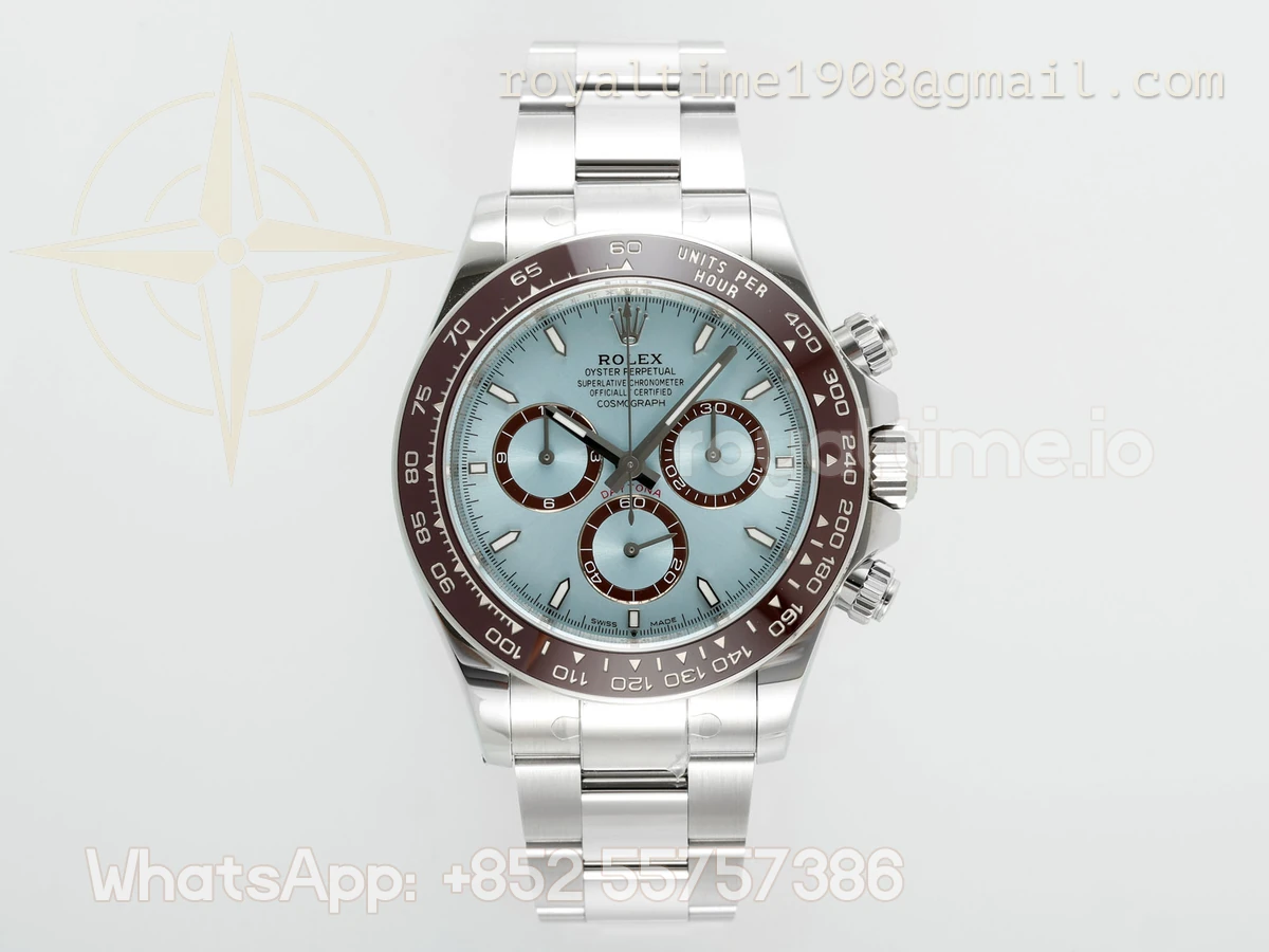 Cosmograph Daytona 126506 APSF 904L Stainless Steel Ice Blue Dial Diamond Markers SH4131 - Image 11