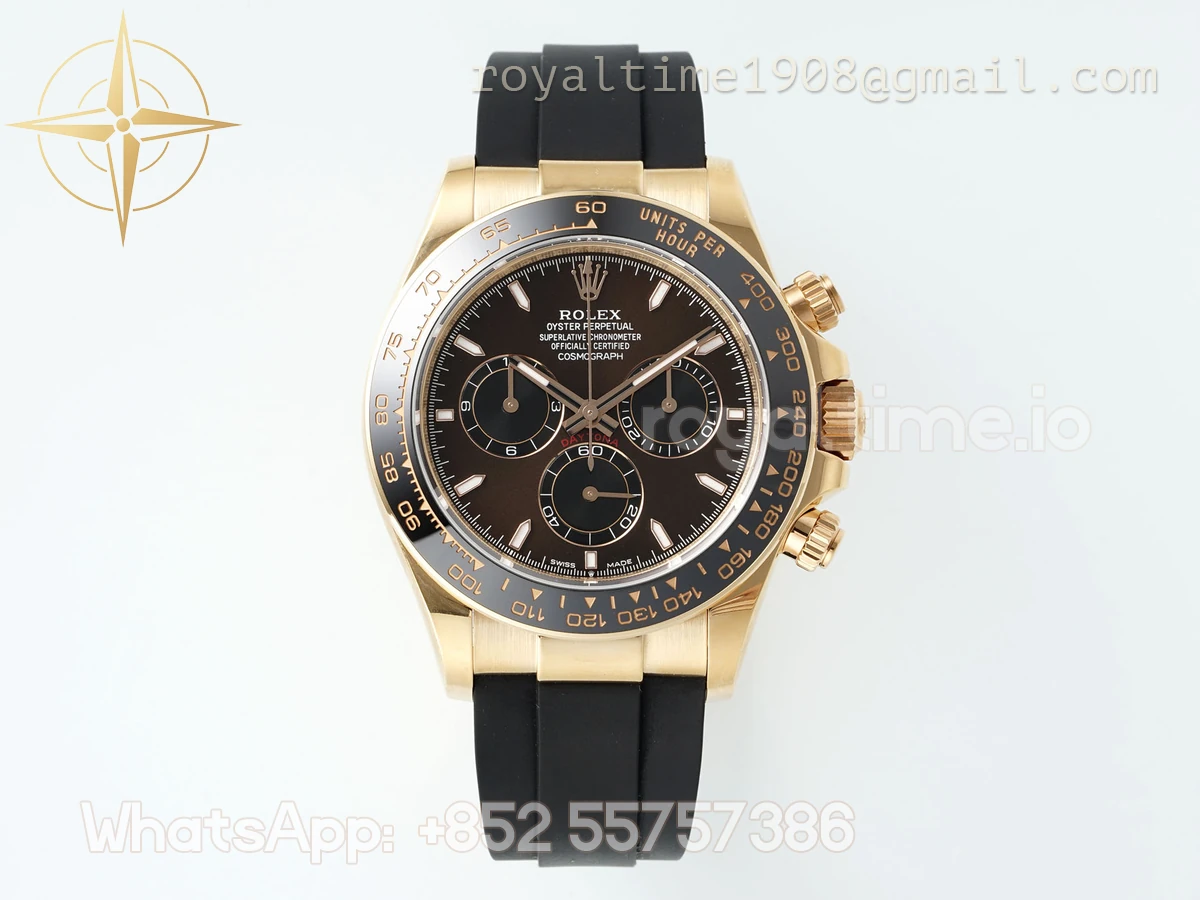 Rolex Cosmograph Daytona 126515LN APSF Rose Gold Brown Dial on Oysterflex Strap SA/SH4131 (Gain Weight) - Image 6