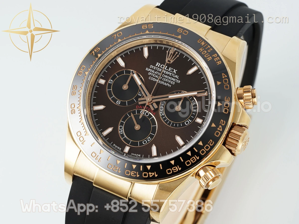 Rolex Cosmograph Daytona 126515LN APSF Rose Gold Brown Dial on Oysterflex Strap SA/SH4131 (Gain Weight) - Image 8