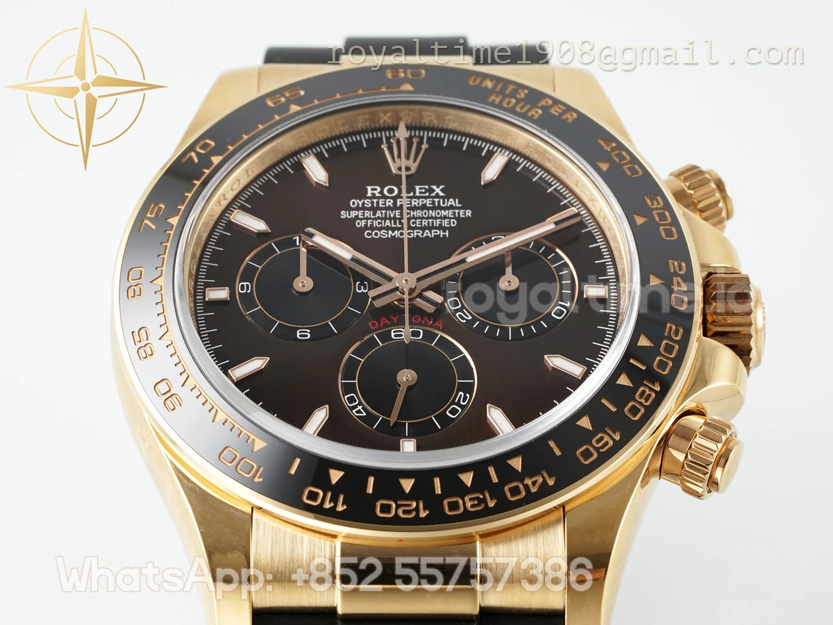 Rolex Cosmograph Daytona 126515LN APSF Rose Gold Brown Dial on Oysterflex Strap SA/SH4131 (Gain Weight) - Image 9