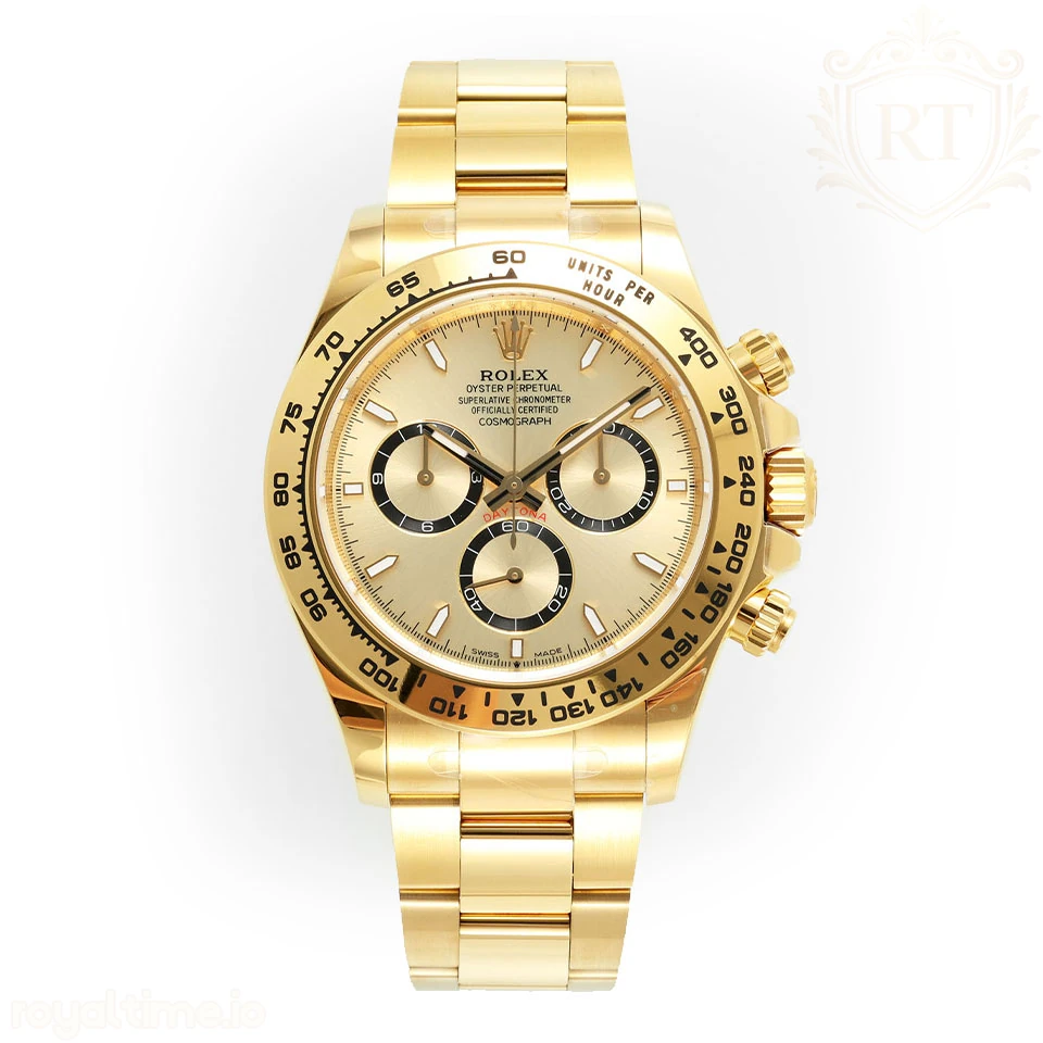 Rolex Cosmograph Daytona 116508 VF Champagne-Dial 904L Stainless Steel on Yellow Gold Bracelet DD4130