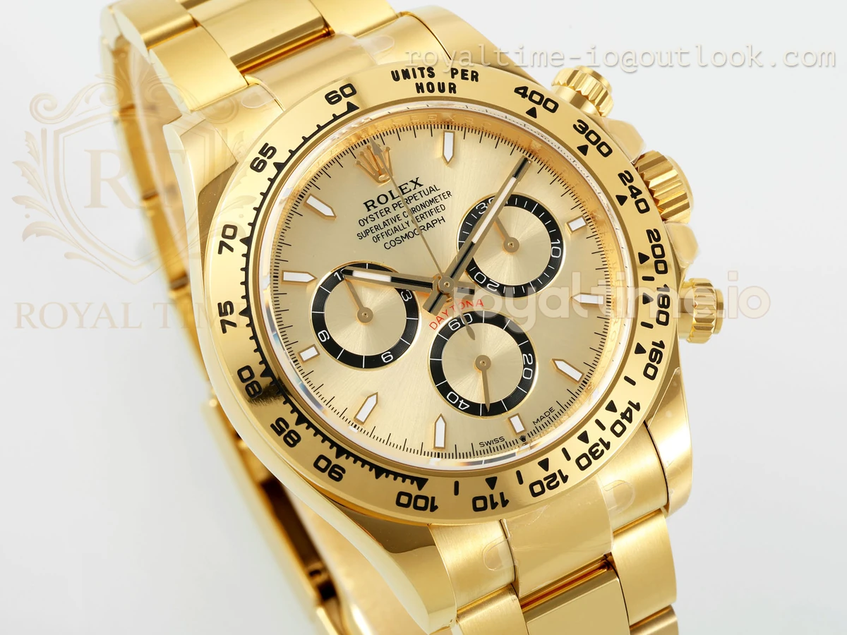 Rolex Cosmograph Daytona 116508 VF Champagne-Dial 904L Stainless Steel on Yellow Gold Bracelet DD4130
