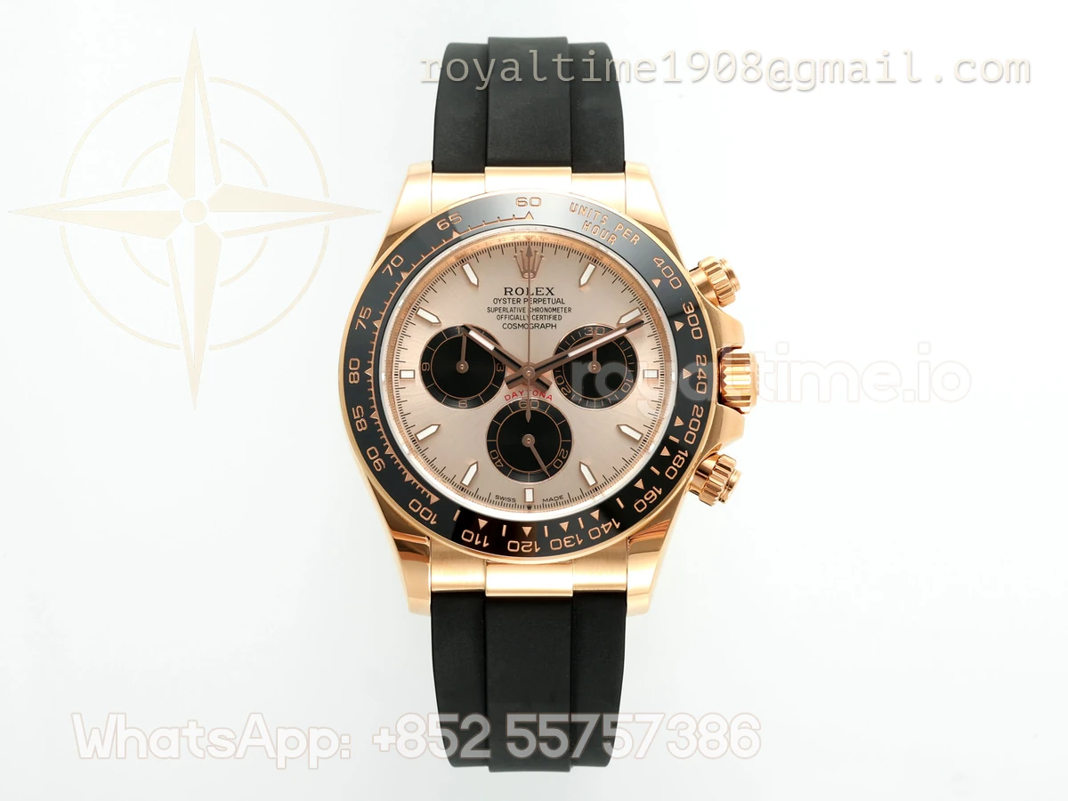 Rolex Cosmograph Daytona 126518LN APSF Yellow Gold Champagne Dial Stick Markers on Oysterflex Strap SH4131 (Gain Weight) - Image 6
