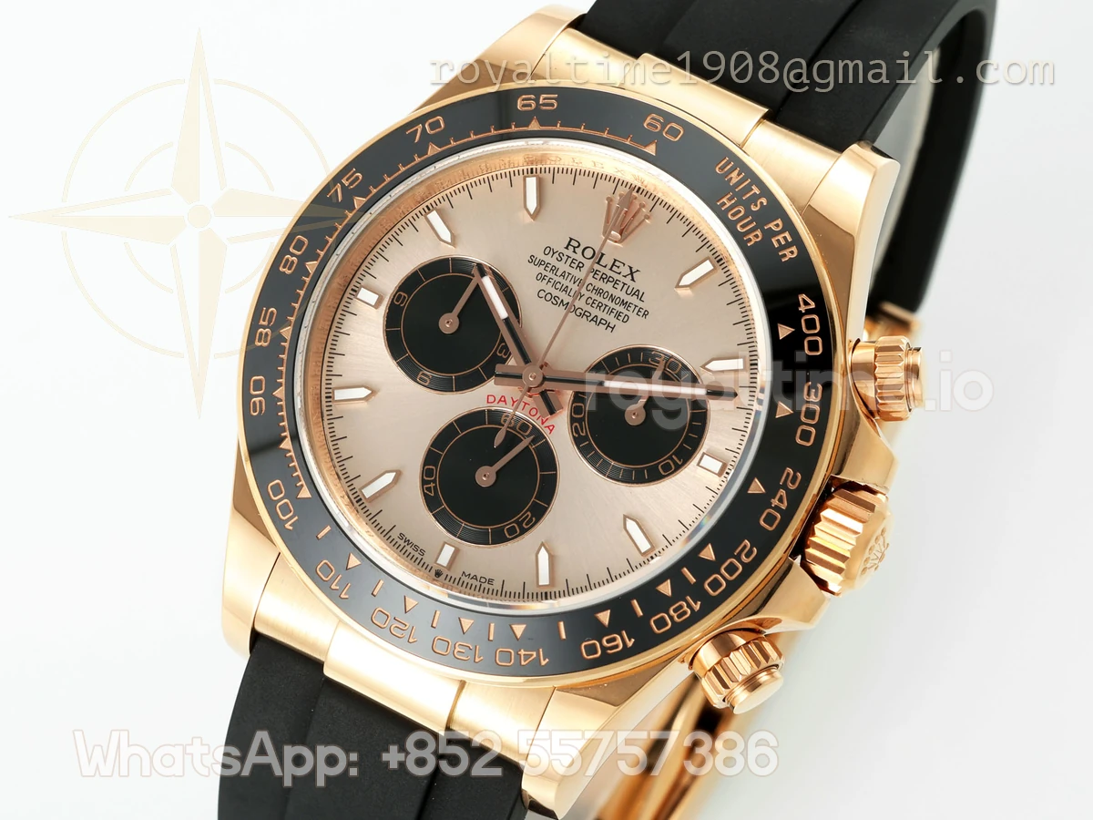 Rolex Cosmograph Daytona 126518LN APSF Yellow Gold Champagne Dial Stick Markers on Oysterflex Strap SH4131 (Gain Weight) - Image 8