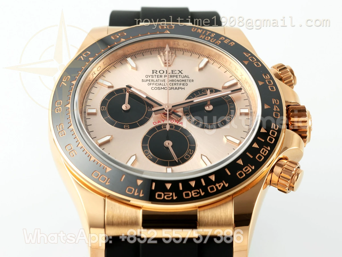 Rolex Cosmograph Daytona 126518LN APSF Yellow Gold Champagne Dial Stick Markers on Oysterflex Strap SH4131 (Gain Weight) - Image 9