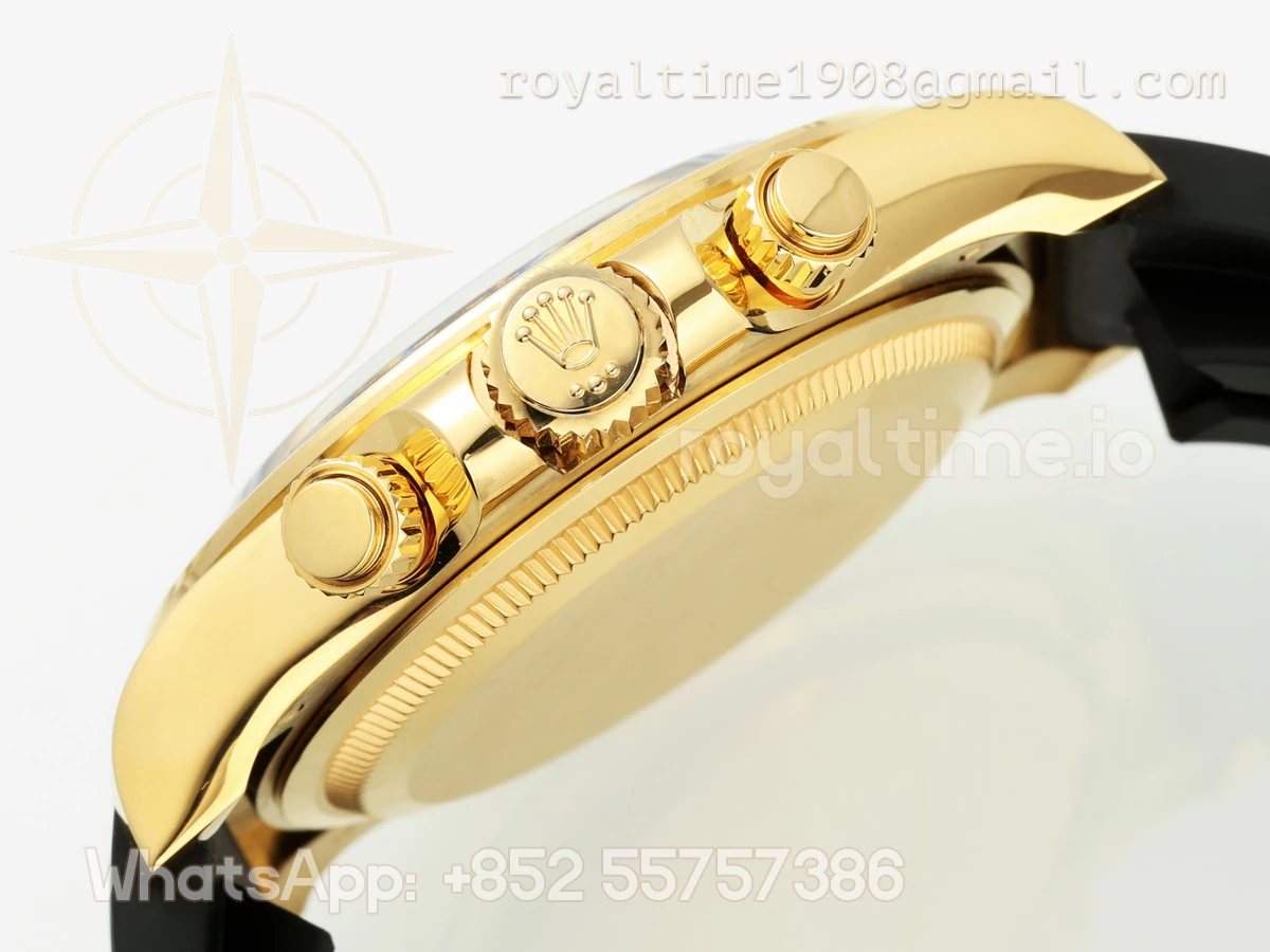 Rolex Cosmograph Daytona 126518LN APSF Yellow Gold Gold Dial Stick Markers on Oysterflex Strap SH4131 (Gain Weight) - Image 3