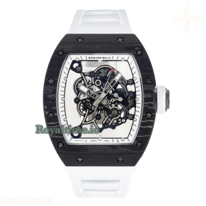 Richard Mille Custom RM055 NTPT APSF White Bezel White Crown on Rubber Strap Custom Vaucher Movement