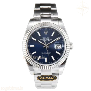 Datejust 41 126334 Blue Dial Stick Markers on Oyster Bracelet