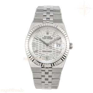 Land Dweller 127334 2F White Textured Dial on SS Bracelet A7135