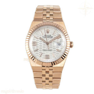 Land Dweller 127335 2F White Textured Dial on RG Bracelet A7135