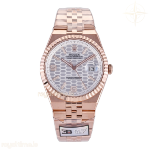 Land Dweller 127335 904L 3BF White Textured Dial on RG Bracelet SA7135