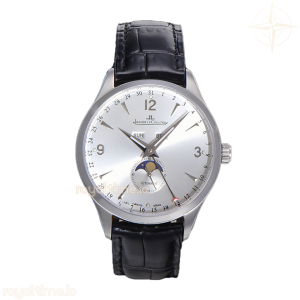 Jaeger-LeCoultre Master Calendar Silver Dial in Steel on Black Leather Strap