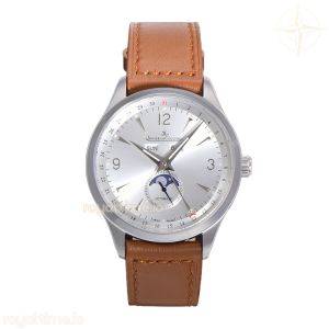 Jaeger-LeCoultre Master Calendar Silver Dial in Steel on Brown Leather Strap