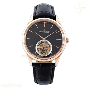 Jaeger-LeCoultre Master Control Tourbillon Black Dial in Rose Gold