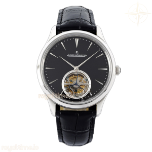 Jaeger-LeCoultre Master Control Tourbillon Black Dial in Steel