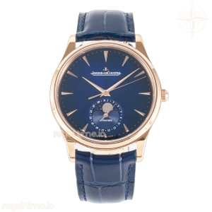 Jaeger-LeCoultre Master Ultra Thin Moon RG Z+F Blue Dial on Blue Leather Strap SA925