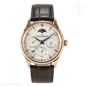 Jaeger-LeCoultre Master Ultra Thin Perpetual Calendar RG V9F White Dial on Brown Leather Strap A868 V2