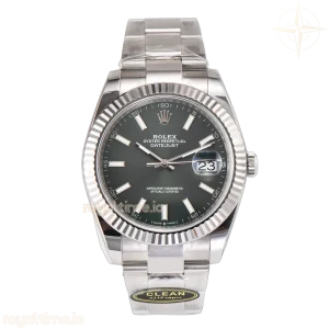 Datejust 41 126334 Mint Green Dial Stick Markers on Oyster Bracelet