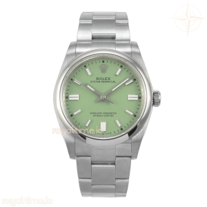 Oyster Perpetual 36mm 126000 QF 904L Steel Pistachio Green Dial on SS Bracelet A23J