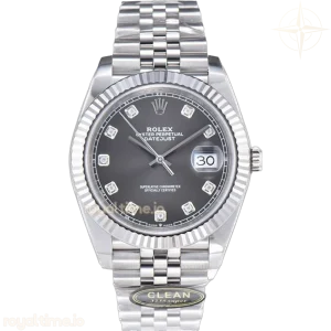 Datejust 41 126334 Slate Dial Diamond Markers on Jubilee Bracelet