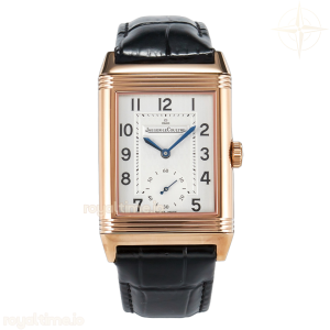 Jaeger-LeCoultre Reverso Classic Duoface Small Seconds RG MGF White Textured Dial on Black Leather Strap A854A
