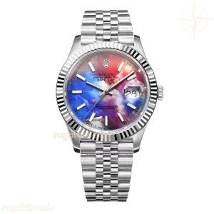 Datejust 41 Custom Dial with Stick Marker in Steel