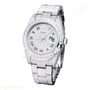 Datejust 41 Custom Diamond Paved Dial in Steel