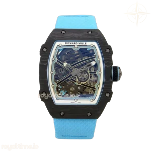 Richard Mille AVF RM67-02 Black NTPT Black Skeleton Dial on Baby Blue Elastic strap CRMA7 V2