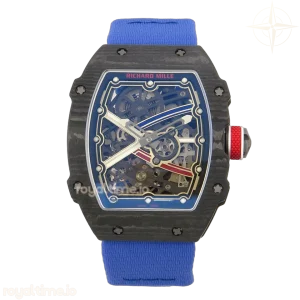 Richard Mille AVF RM67-02 France Black NTPT Spain Skeleton Dial on Blue Elastic strap CRMA7