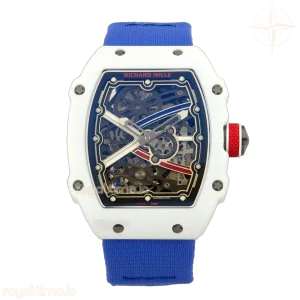 Richard Mille AVF RM67-02 France White NTPT Spain Skeleton Dial on Blue Elastic strap CRMA7