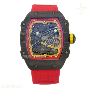 Richard Mille AVF RM67-02 Germany Black NTPT Spain Skeleton Dial on Red Elastic strap CRMA7