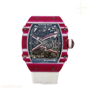 Richard Mille AVF RM67-02 Qatar Red NTPT Spain Skeleton Dial on White Elastic strap CRMA7
