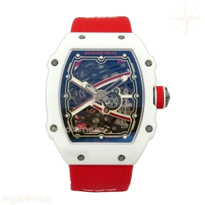 Richard Mille AVF RM67-02 White NTPT Red/White Skeleton Dial on Red Elastic strap CRMA7 V2