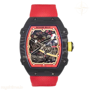 Richard Mille Custom Made RM67-02 Black NTPT Germany Dial on Red Nylon strap CRMA7