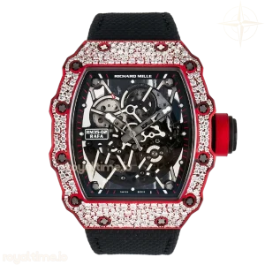 Richard Mille Custom RM035-02 Red NTPT PPMF Red Crown on Nylon Strap Custom Vaucher Movement
