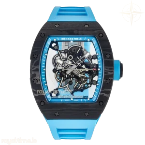 Richard Mille Custom RM055 NTPT APSF Blue Bezel Blue Crown on Rubber Strap Custom Vaucher Movement