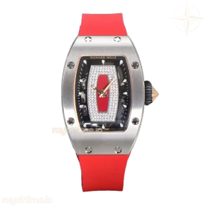 Richard Mille RM 007 Automatic Ladies in Steel on Red Rubber Strap